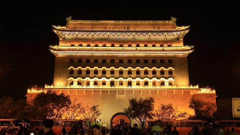航拍北京夜景
